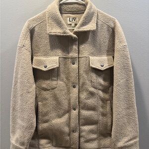 Women's Cozy Tan Teddy Jacket